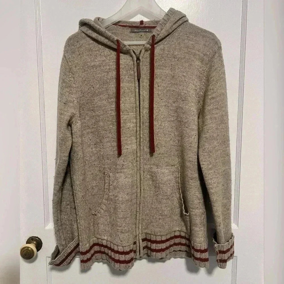 Smartwool Merino Wool Zip Up Granola Fairycore Sweater With Hood Size M - Picture 1 of 3